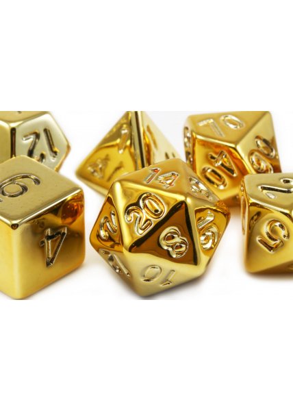 10mm Mini Metal Dice - Bright Gold